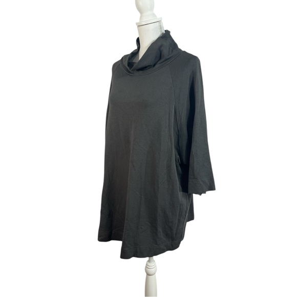 Bryn Walker oversized mock neck tunic top in a grey bamboo organic cotton Large - Picture 5 of 6